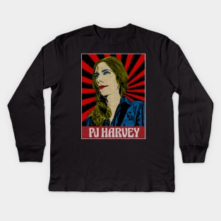 Vintage Pj Harvey Pop Art Kids Long Sleeve T-Shirt